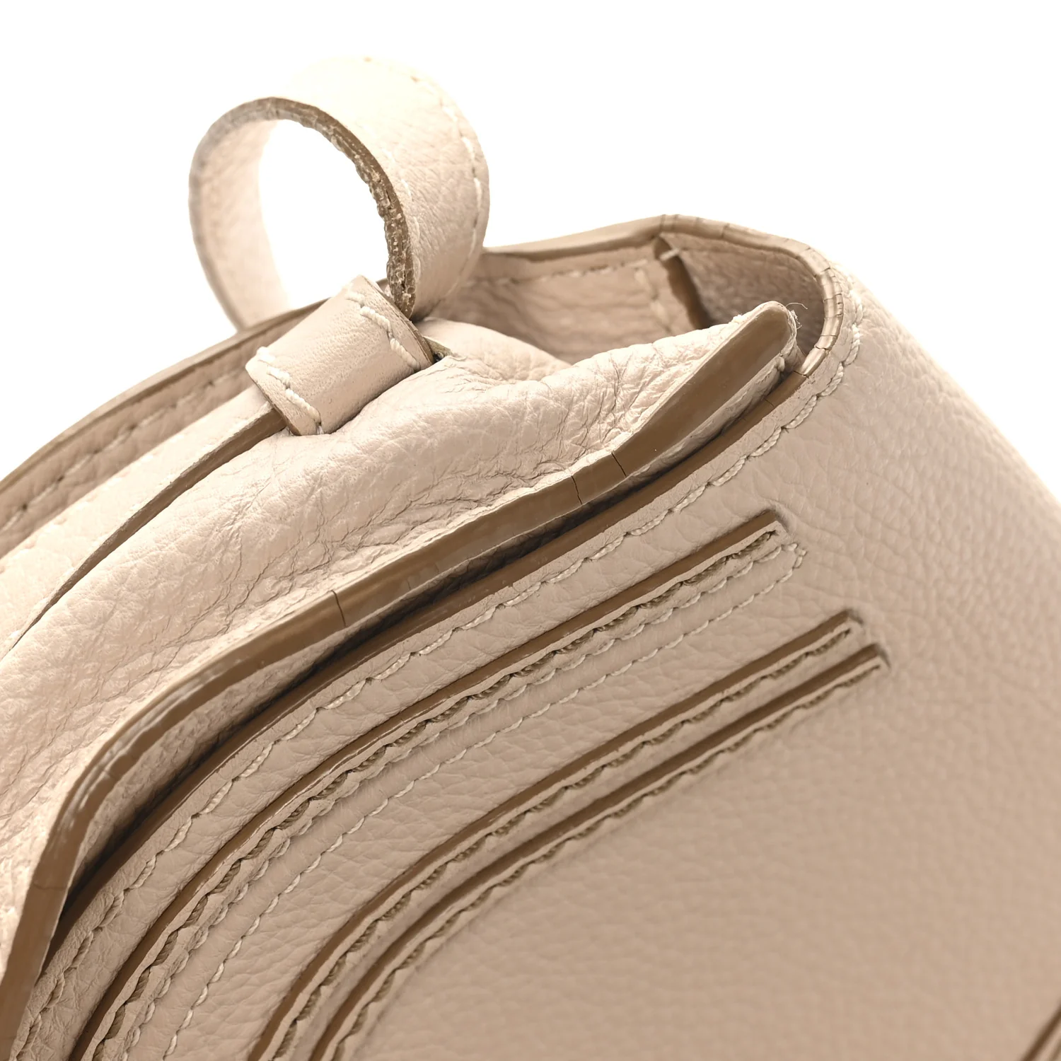Grained Calfskin Mini Marcie Saddle Bag Blush Nude - Image 13