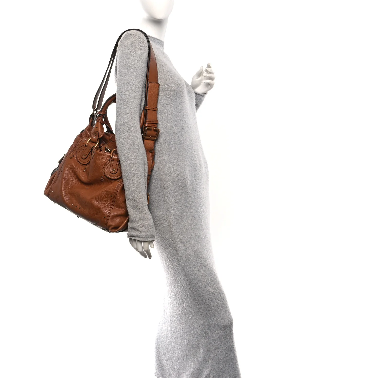 Grained Calfskin Paddington Tote Tan - Image 2
