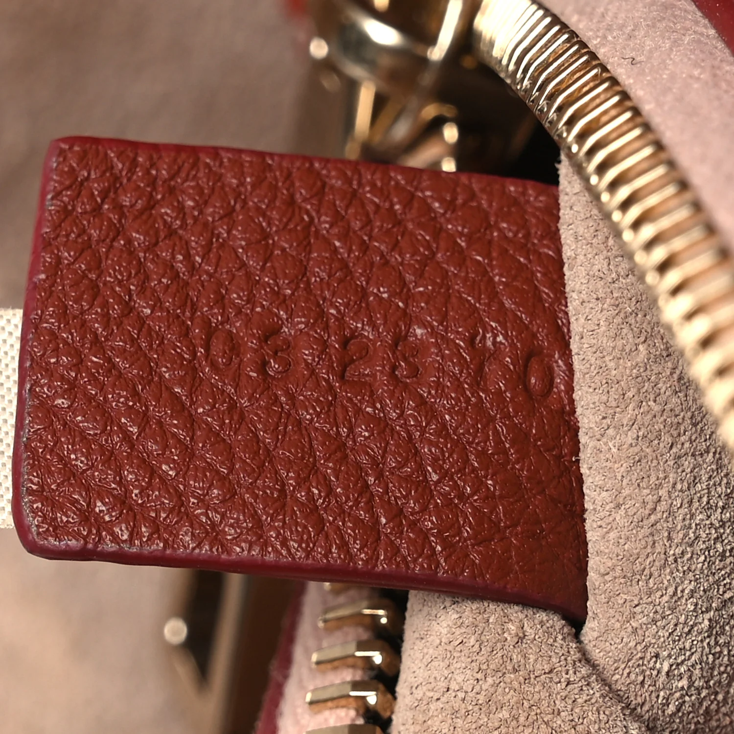 Grained Calfskin Small Arlene Hobo Bag Sepia Brown - Image 7