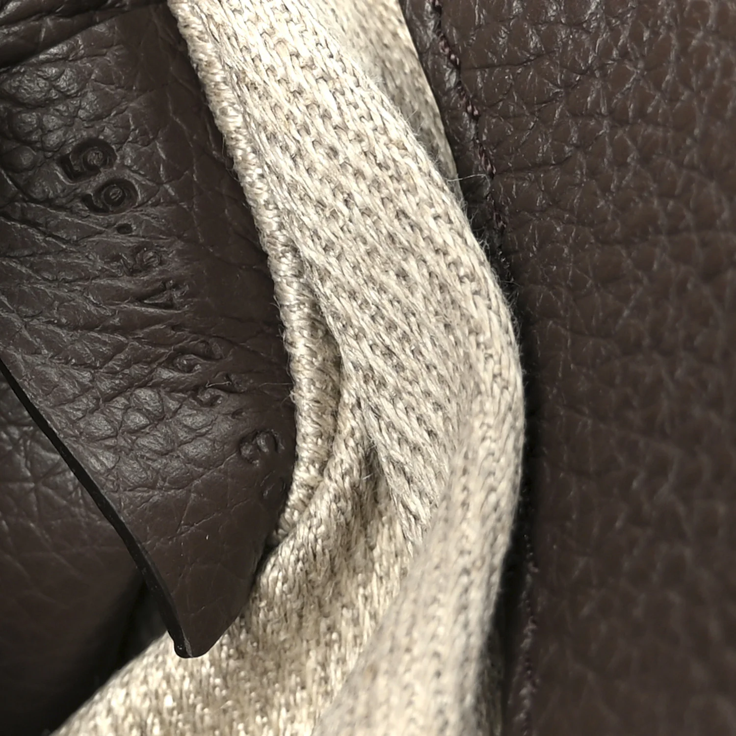 Grained Calfskin Small Marcie Round Crossbody Bag Bold Brown - Image 6
