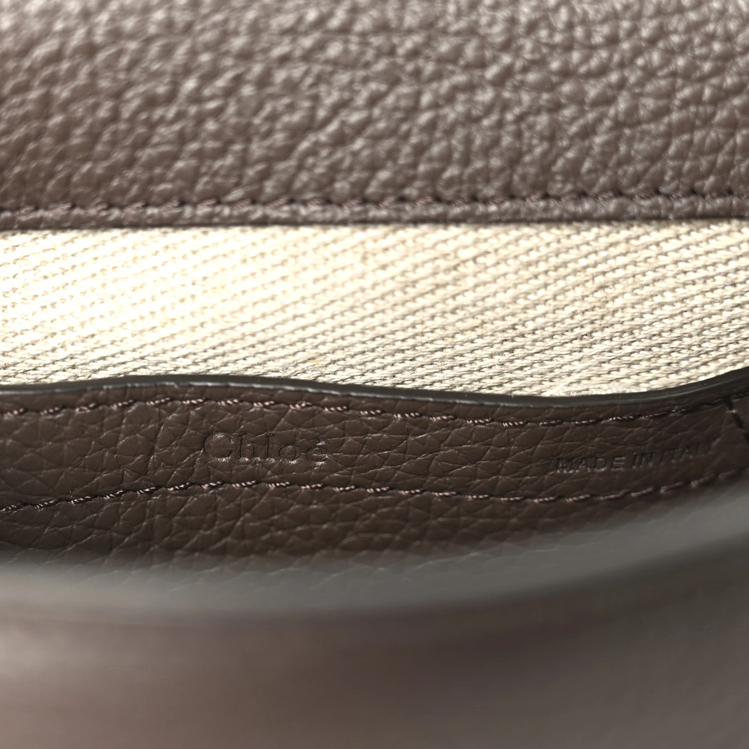 Grained Calfskin Small Marcie Round Crossbody Bag Bold Brown - Image 8