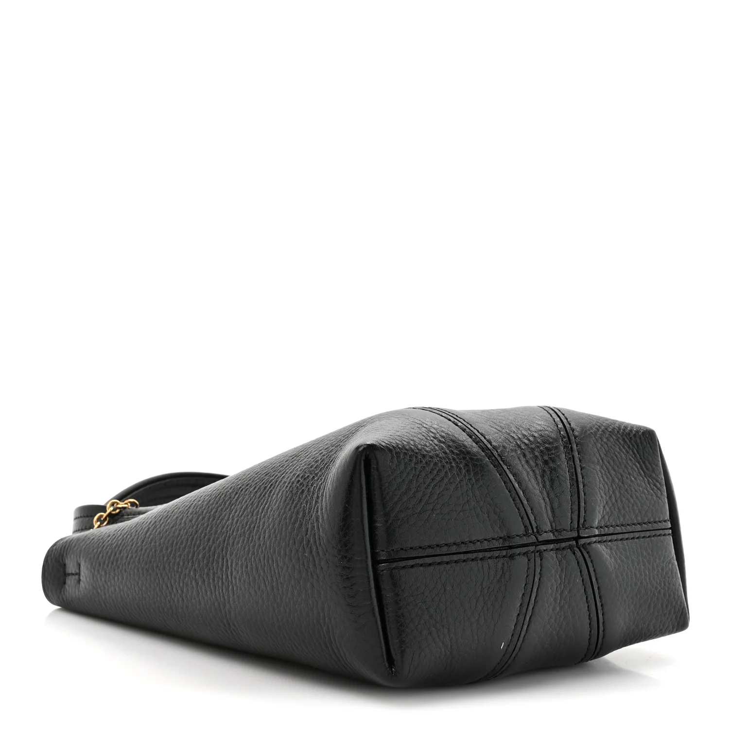 Grained Calfskin Small Spin Tote Black - Image 4