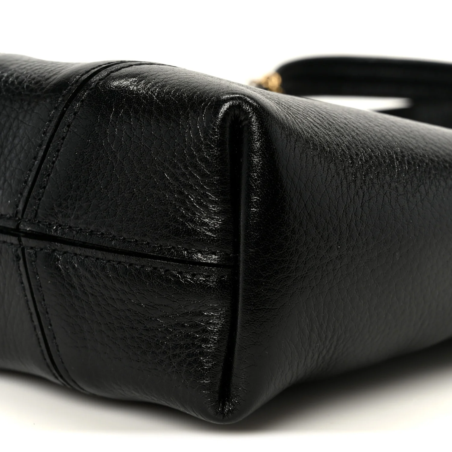 Grained Calfskin Small Spin Tote Black - Image 10