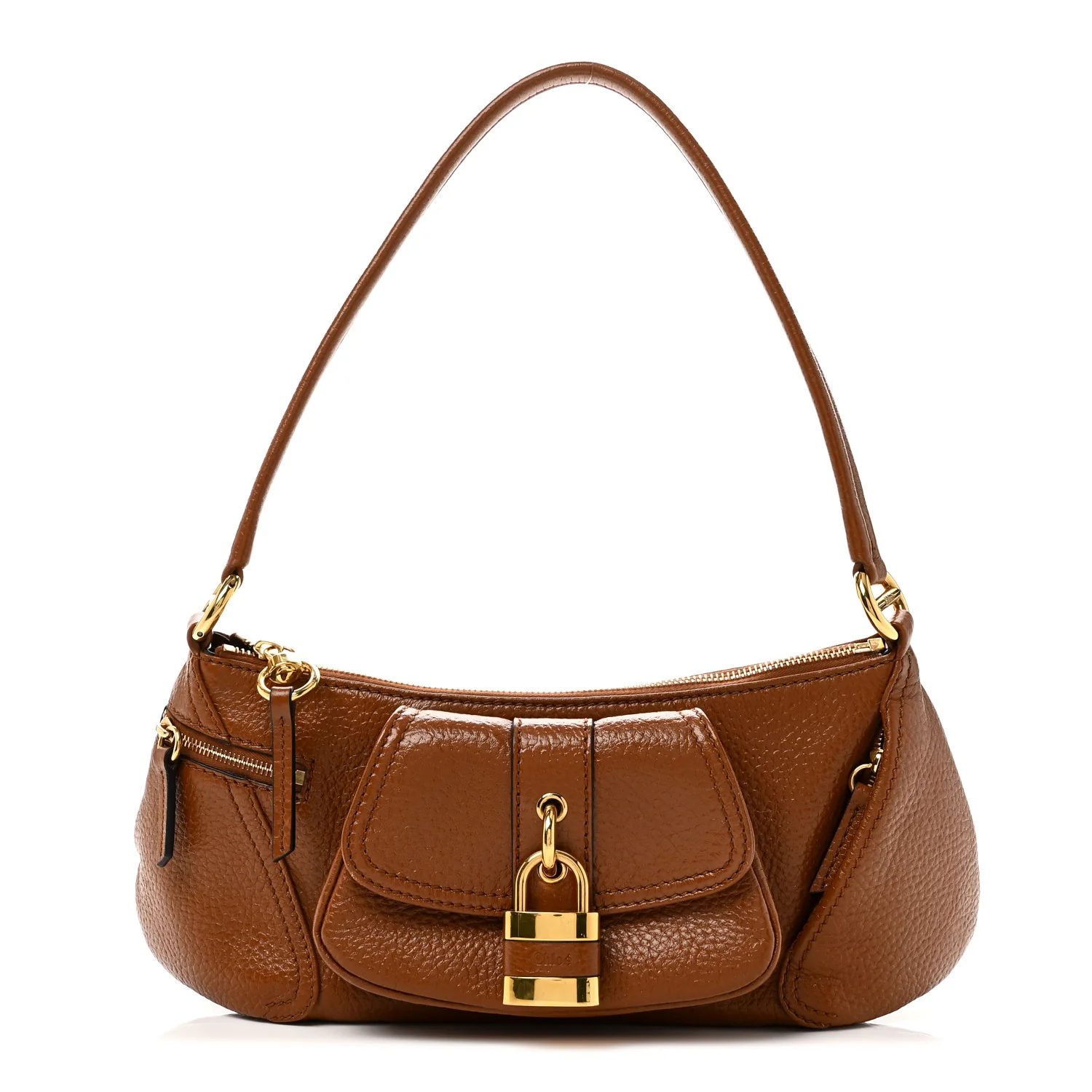 Grained Calfskin The 99 Shoulder Bag Clay Brown