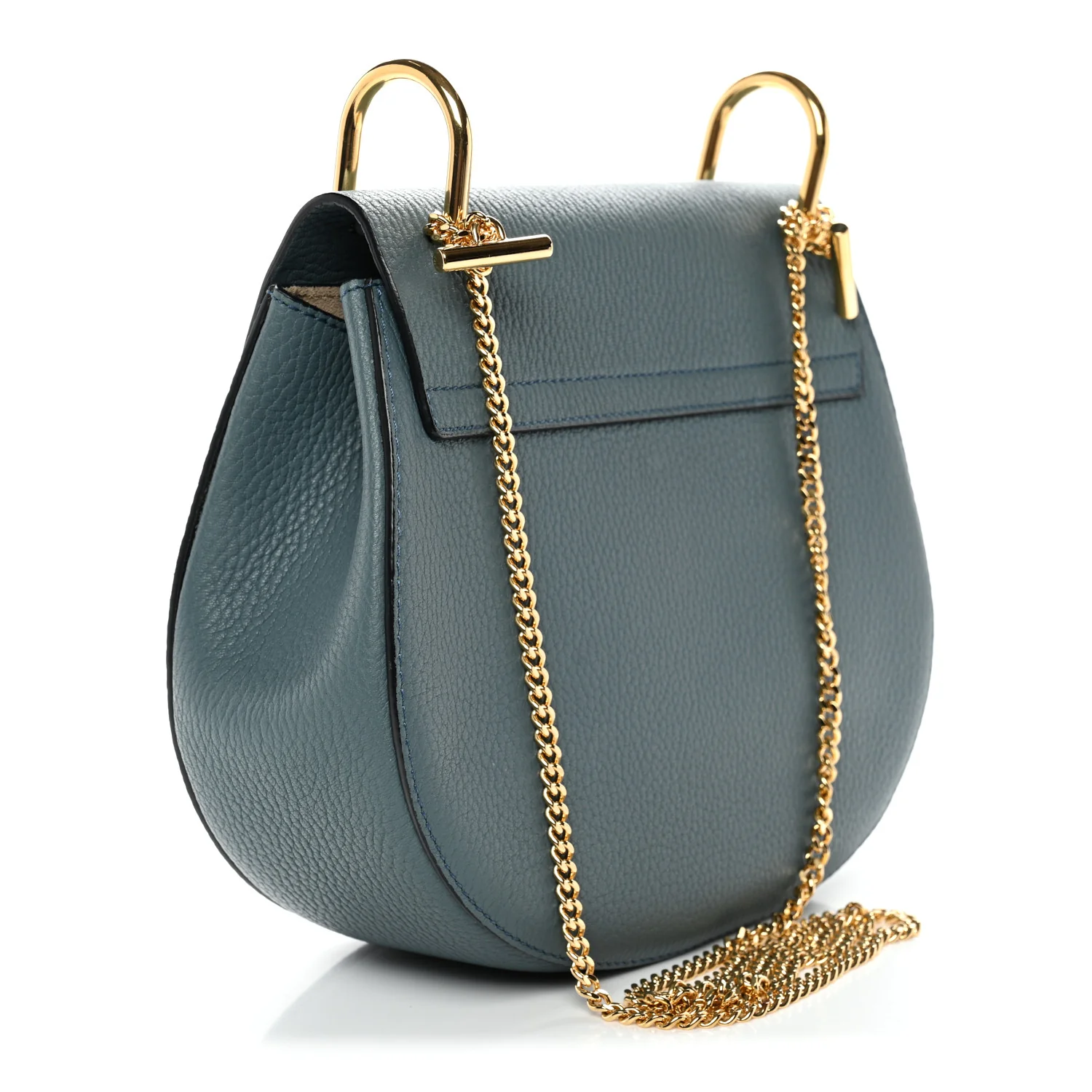 Grained Lambskin Drew Shoulder Bag Cloudy Blue - Image 3