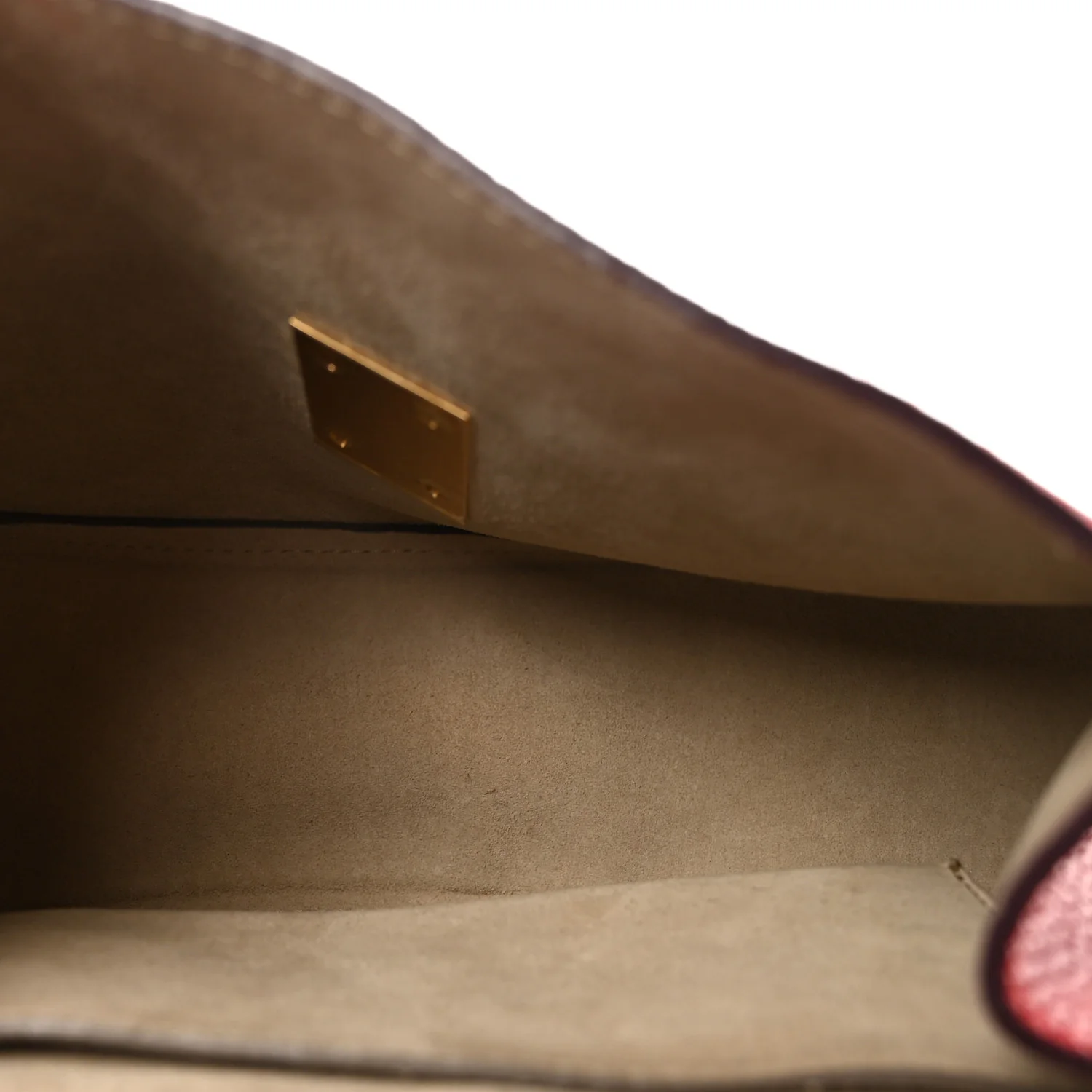 Grained Lambskin Drew Shoulder Bag Plaid Red - Image 5