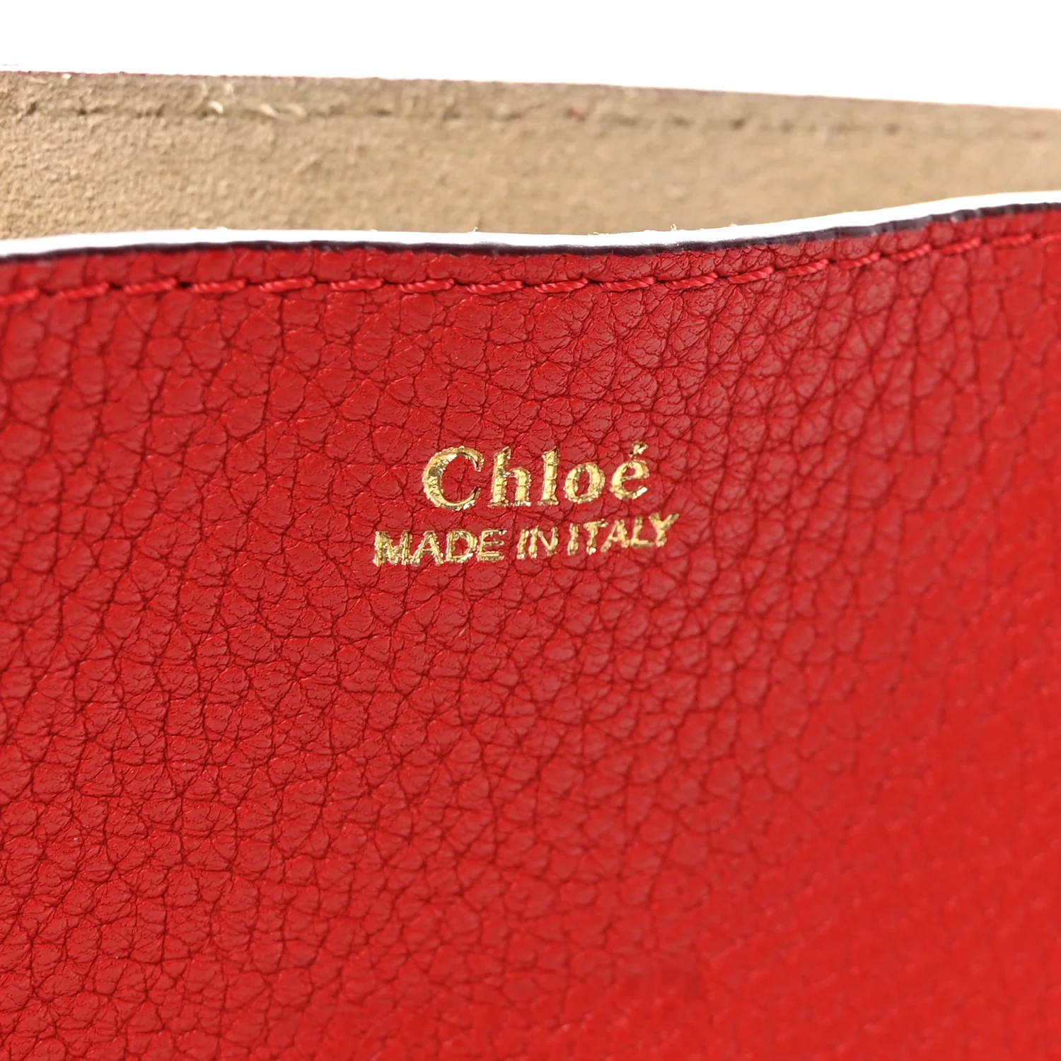 Grained Lambskin Drew Shoulder Bag Plaid Red - Image 6