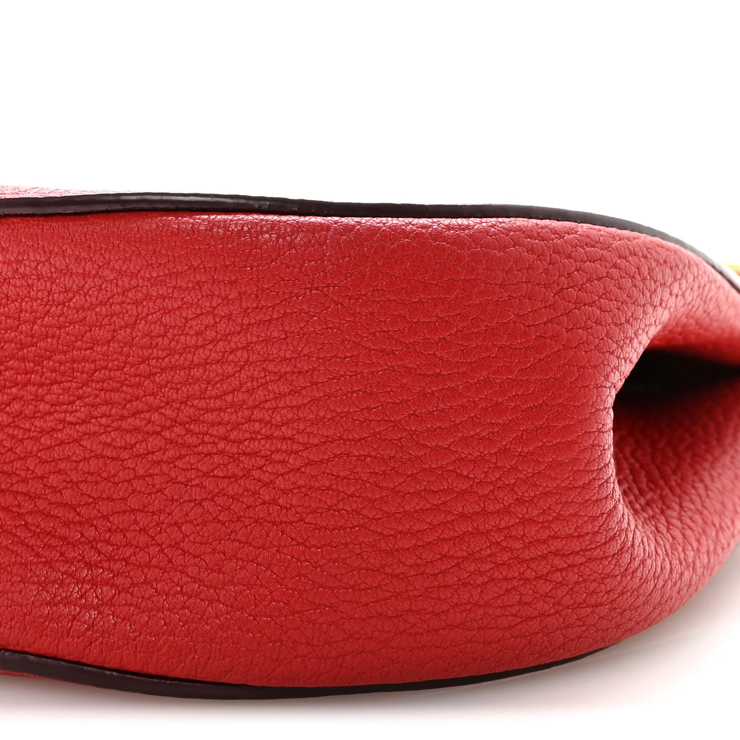 Grained Lambskin Drew Shoulder Bag Plaid Red - Image 9