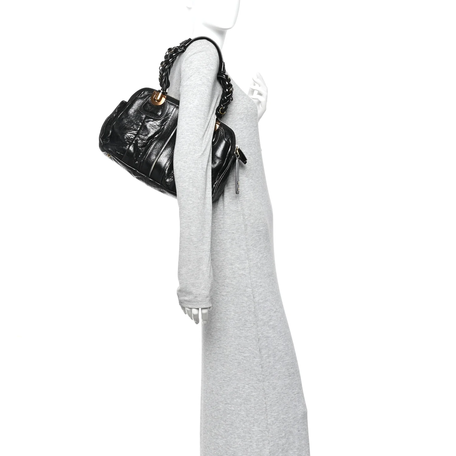 Lambskin Heloise Satchel Black - Image 2