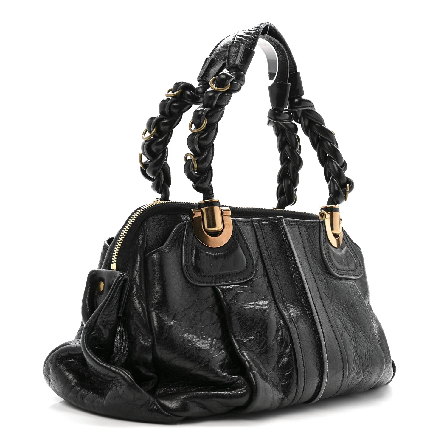 Lambskin Heloise Satchel Black - Image 3