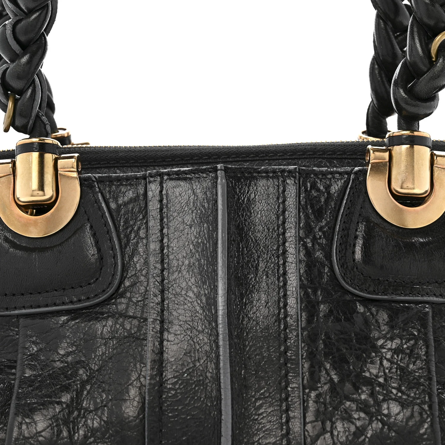 Lambskin Heloise Satchel Black - Image 8