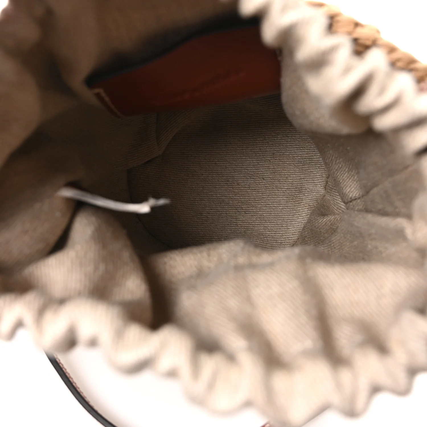 Natural Woven Fiber Small Woody Basket - Image 9