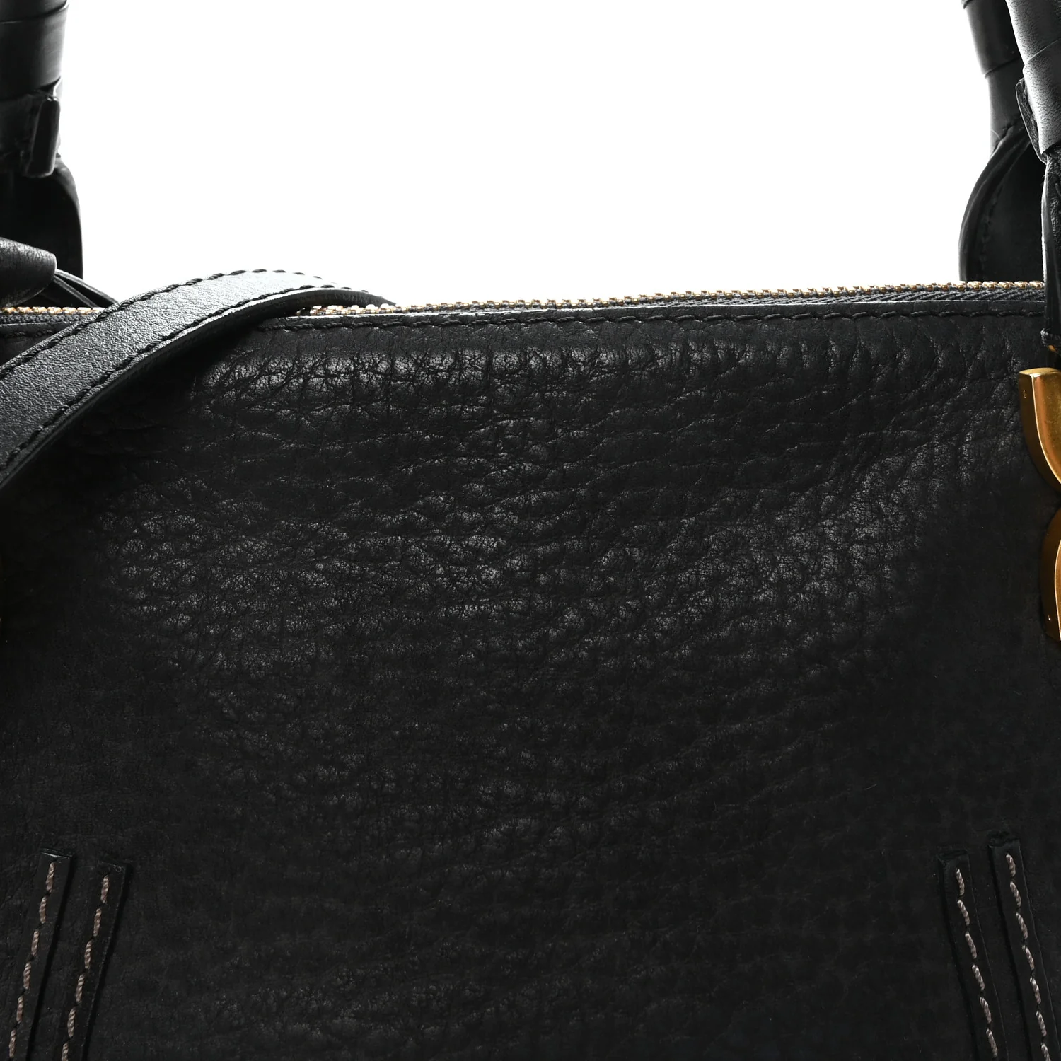 Nubuck Calfskin Medium Marcie Satchel Black - Image 7