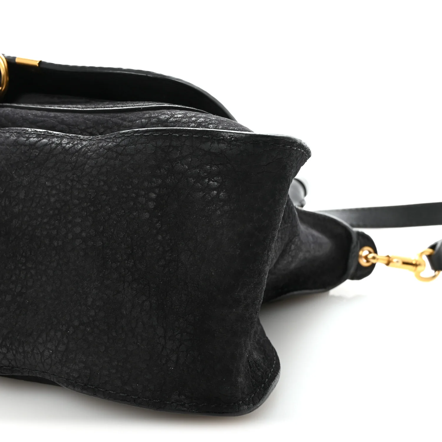 Nubuck Calfskin Medium Marcie Satchel Black - Image 9