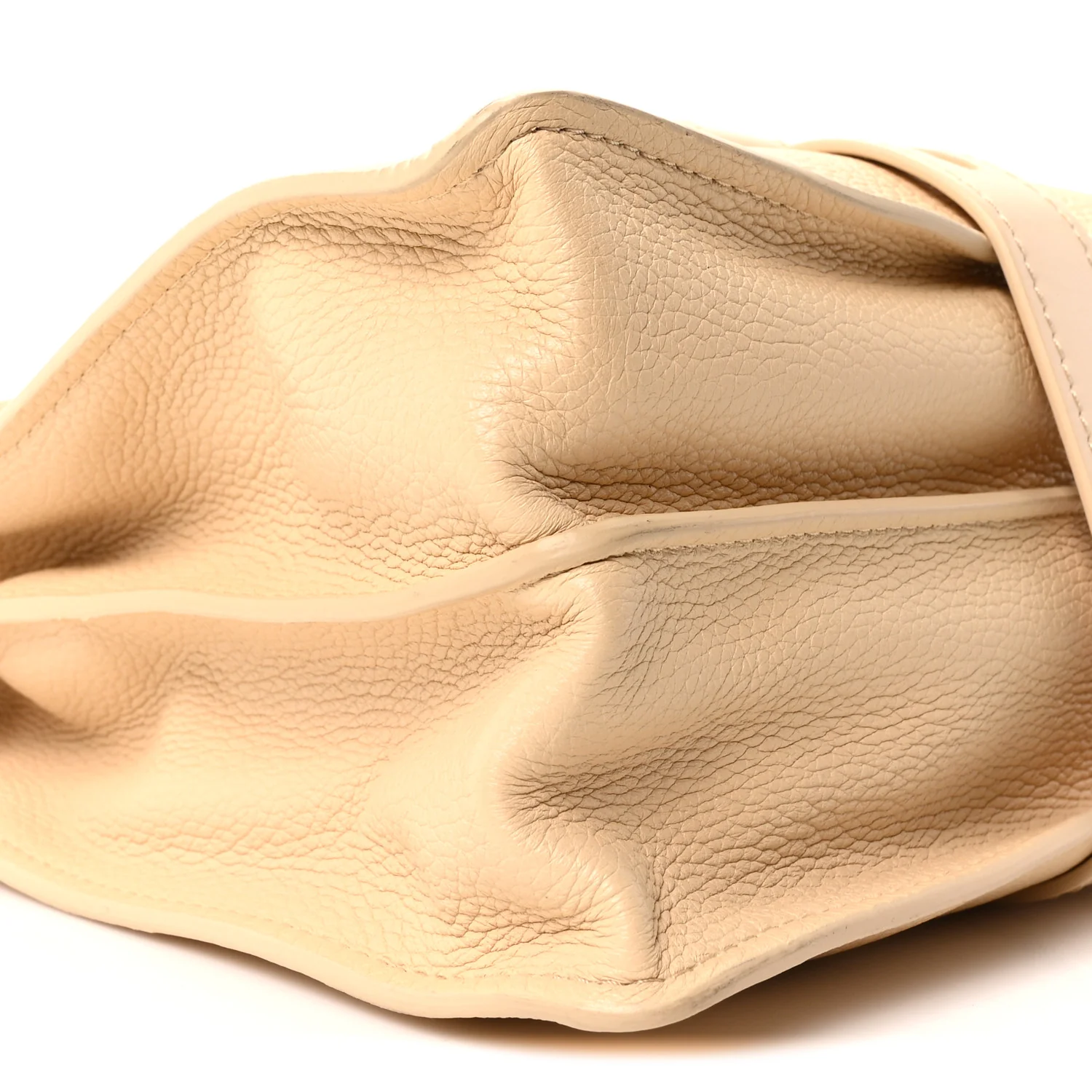 Shiny Grained Calfskin Medium Aby Day Shoulder Bag Blondie Beige - Image 9