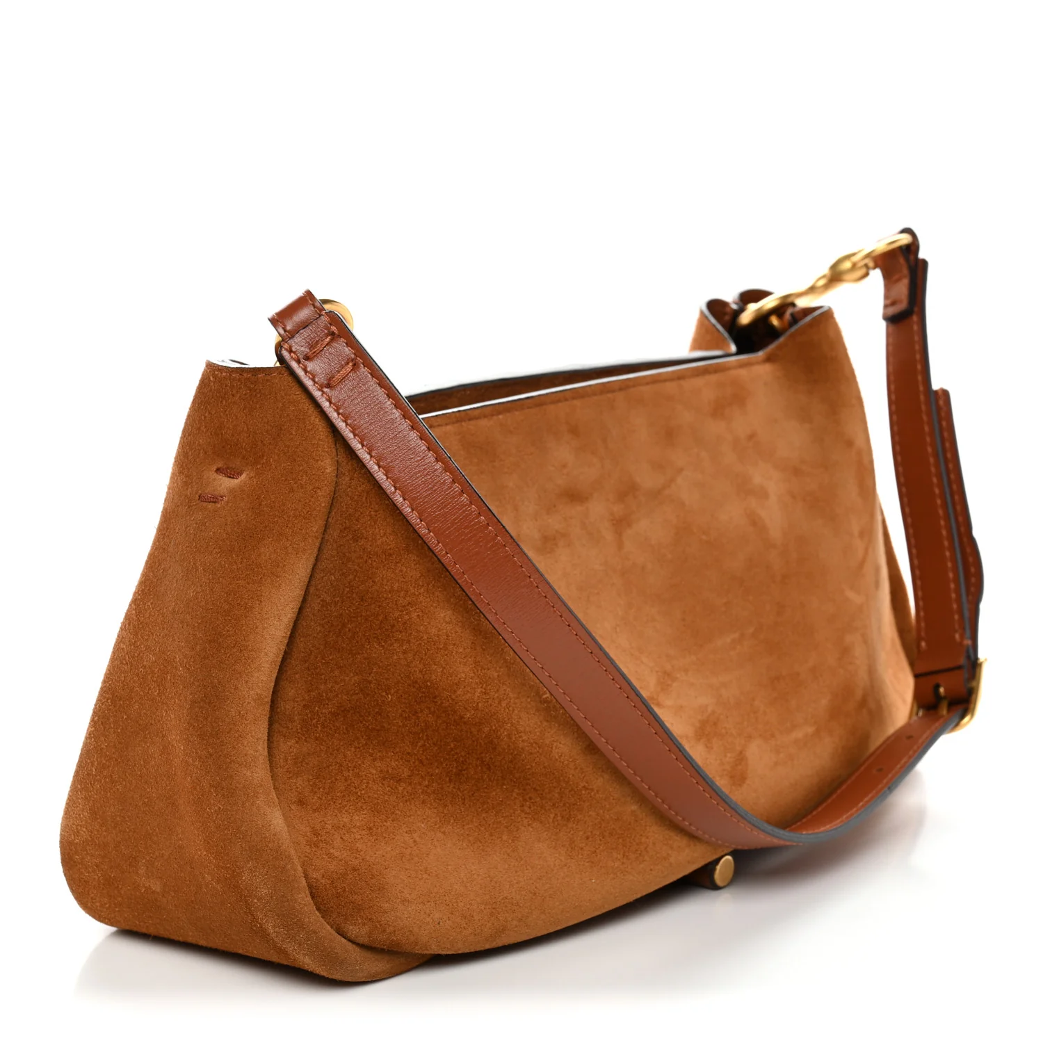 Shiny Grained Calfskin Small Marcie Clutch Tan - Image 3