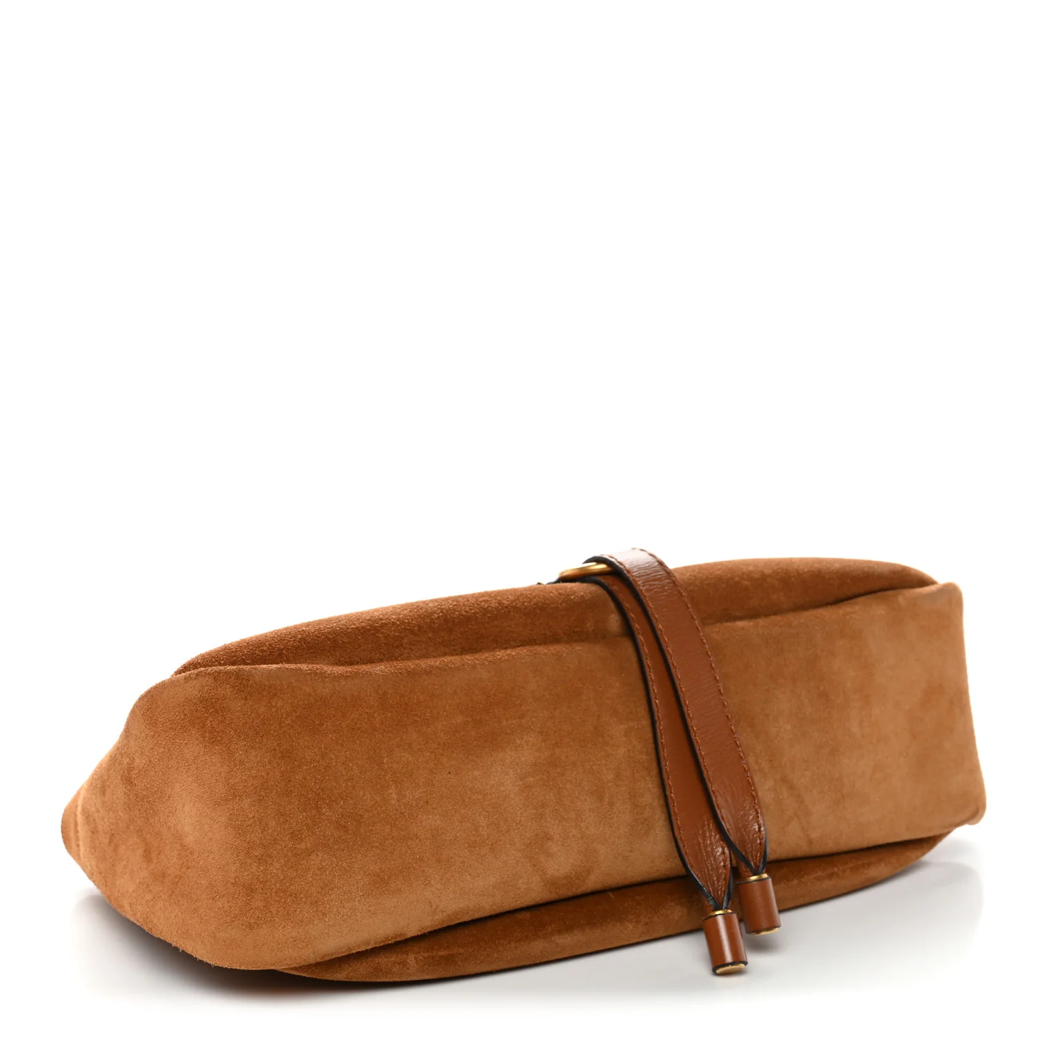 Shiny Grained Calfskin Small Marcie Clutch Tan - Image 4