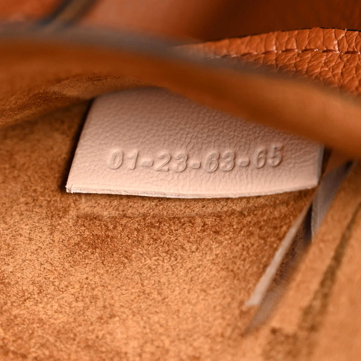 Shiny Grained Calfskin Small Marcie Clutch Tan - Image 7