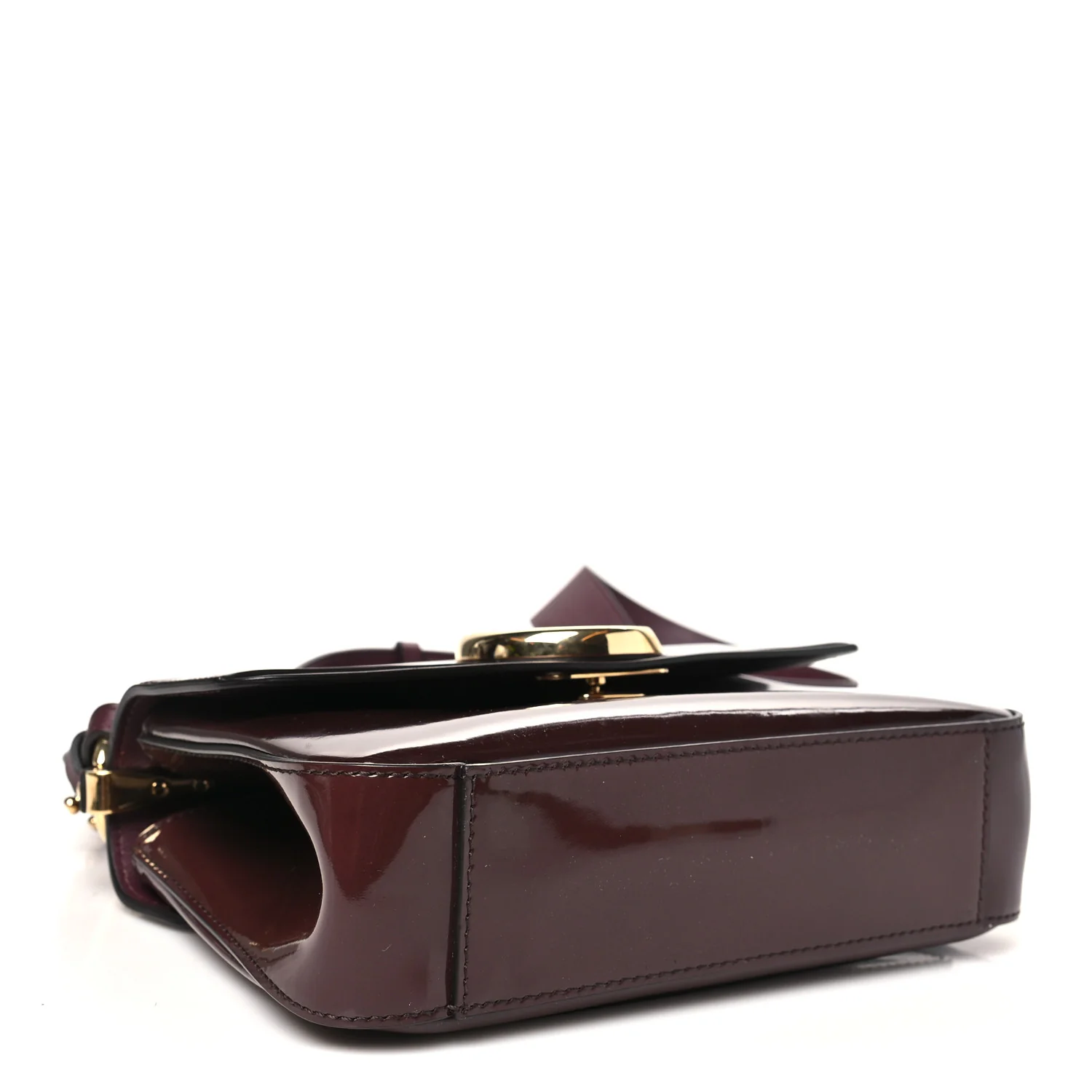 Spazzolato Sfumato Calfskin Small C Double Carry Burnt Brown - Image 4