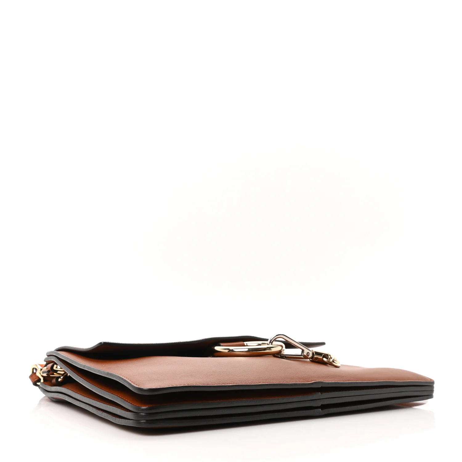 Suede Calfskin Medium Faye Shoulder Bag Tobacco - Image 4