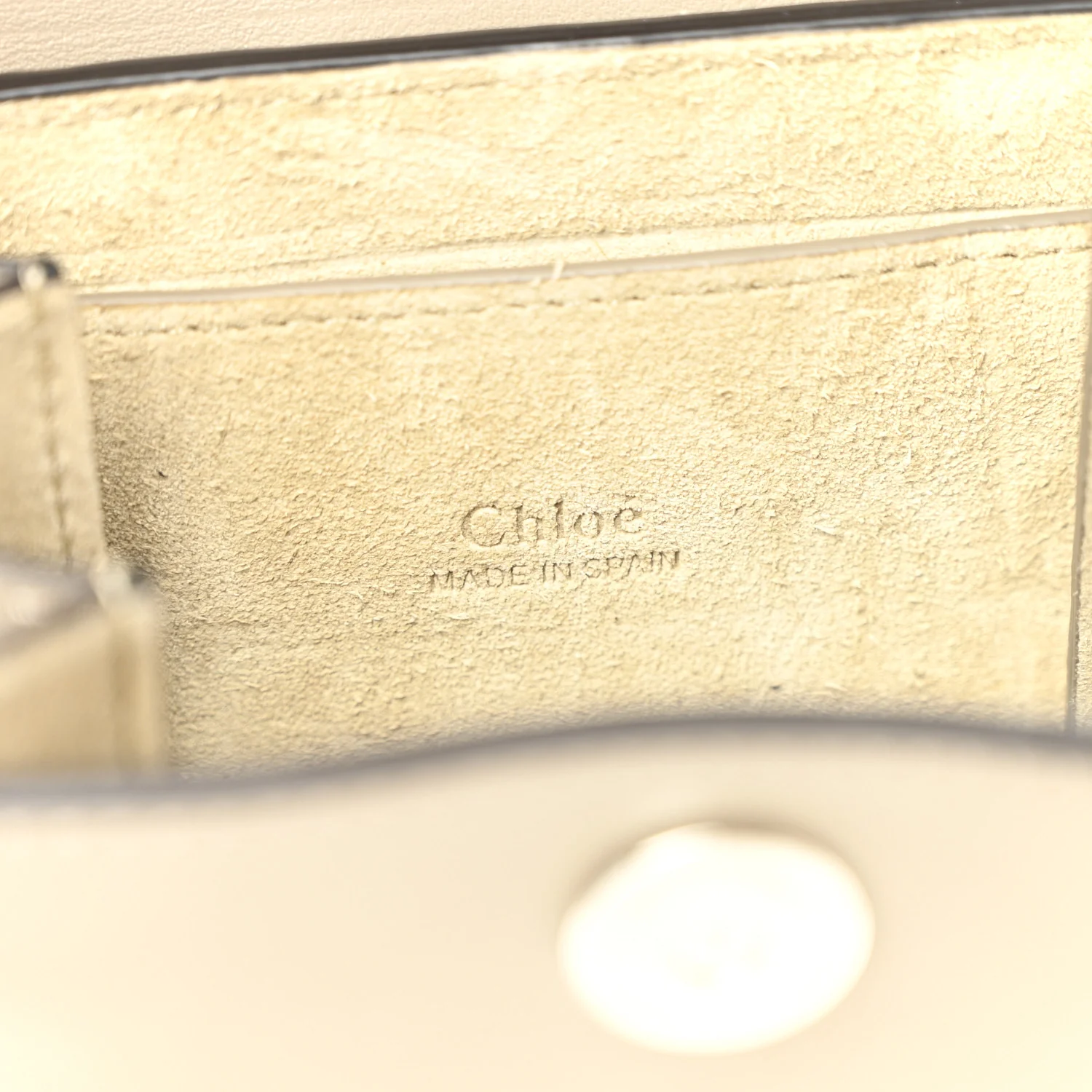 Suede Calfskin Mini Faye Bracelet Bag Motty Grey - Image 6