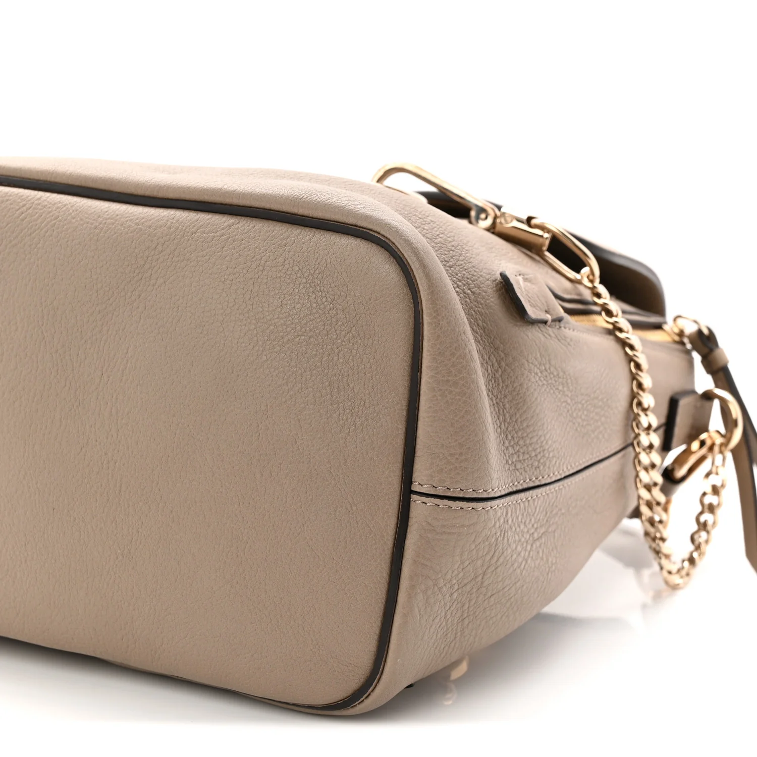 Suede Calfskin Small Faye Backpack Motty Grey - Image 10