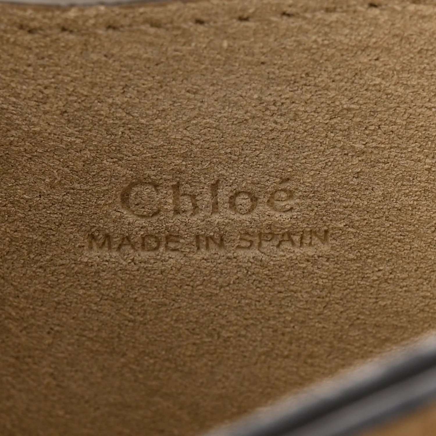 Suede Calfskin Small Faye Shoulder Bag Motty Grey - Image 6
