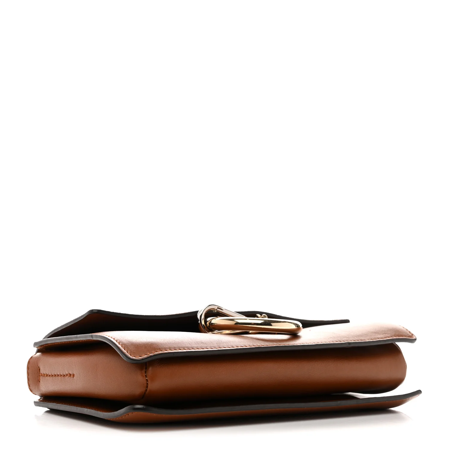 Suede Calfskin Small Faye Shoulder Bag Tobacco - Image 4