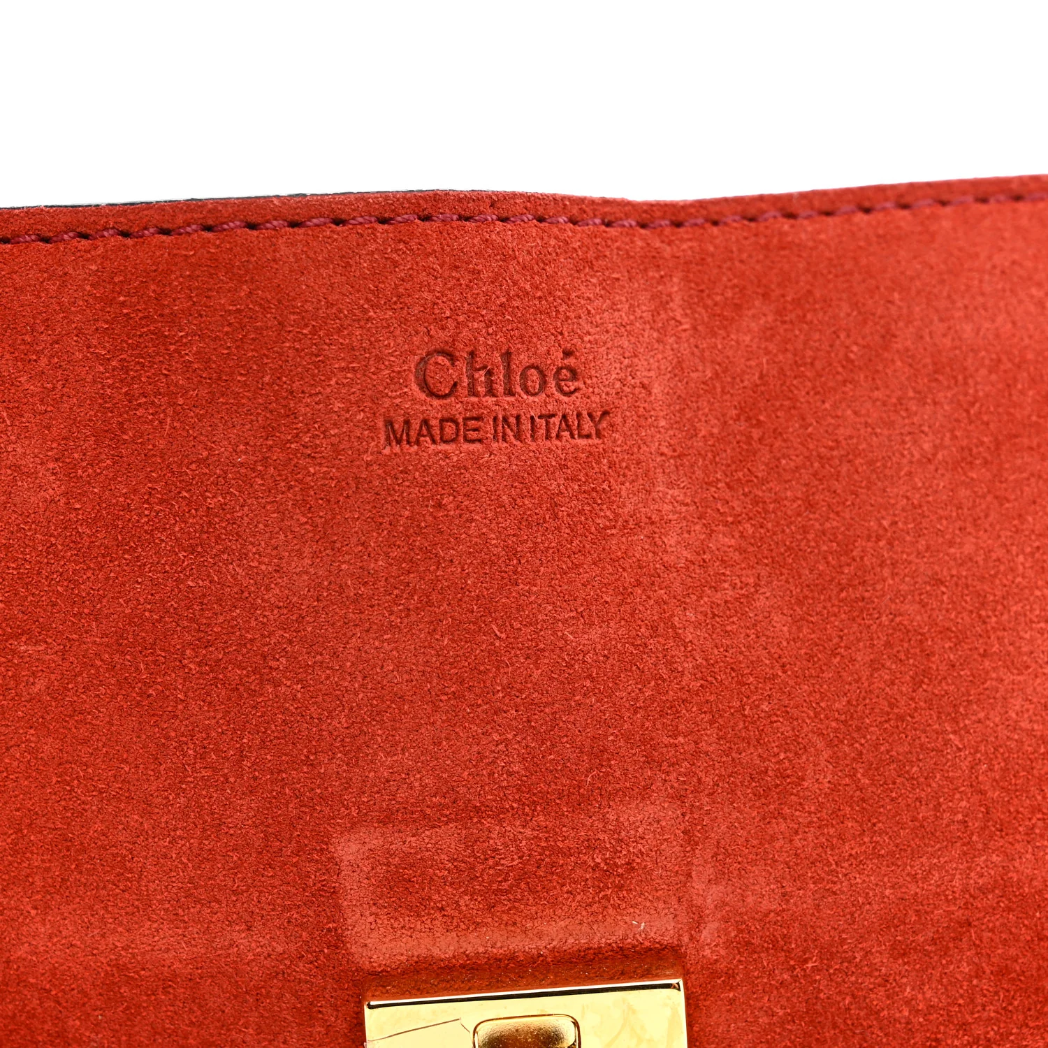 Suede Smooth Calfskin Drew Shoulder Bag Poppy - Image 6