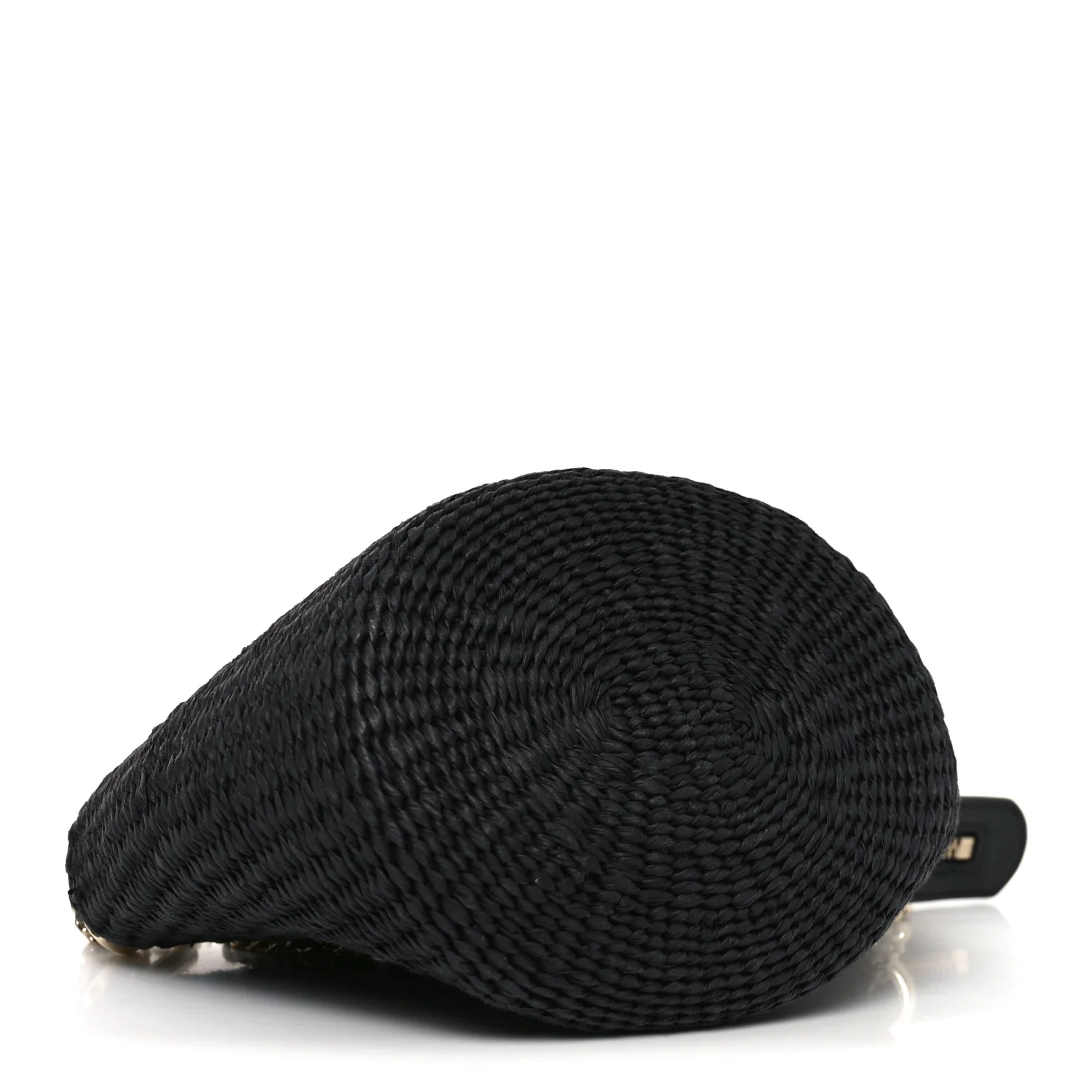 X MIFUKO Raffia Calfskin Mini Chain Basket Black - Image 3