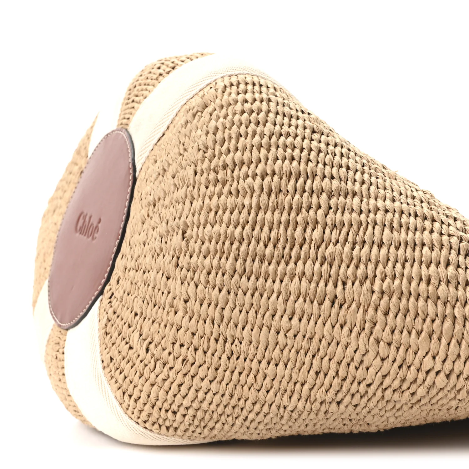 X MIFUKO Raffia Large Woody Basket Bag White - Image 10