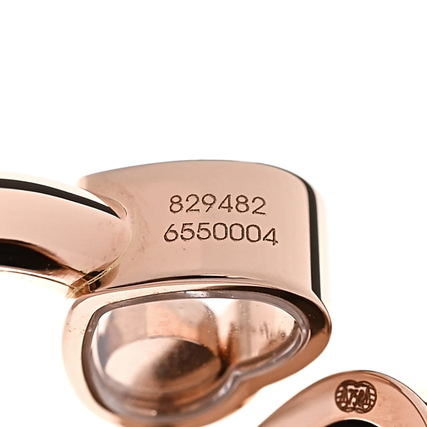 18K Rose Gold Diamond Black Onyx Happy Hearts Ring 52 6 - Image 7