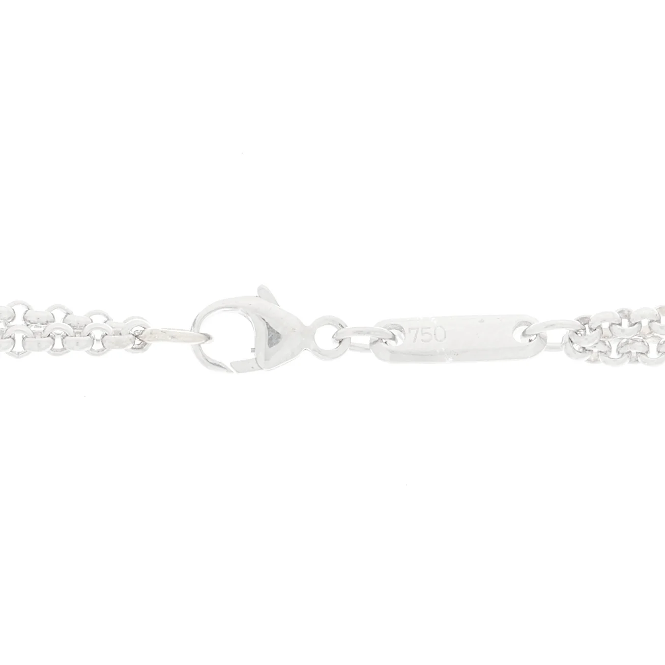18K White Gold Diamond Happy Spirit Pendant Necklace - Image 4