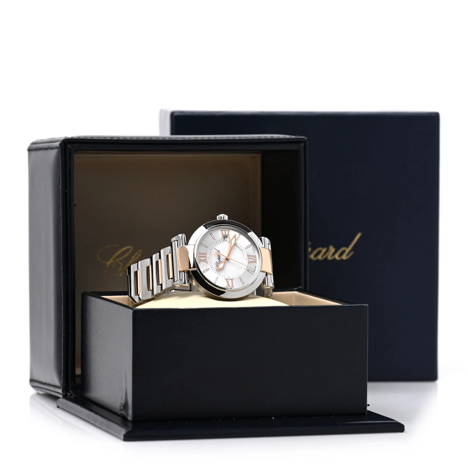 Stainless Steel 18K Rose Gold Mother of Pearl 36mm Imperiale Quartz Watch - Image 5