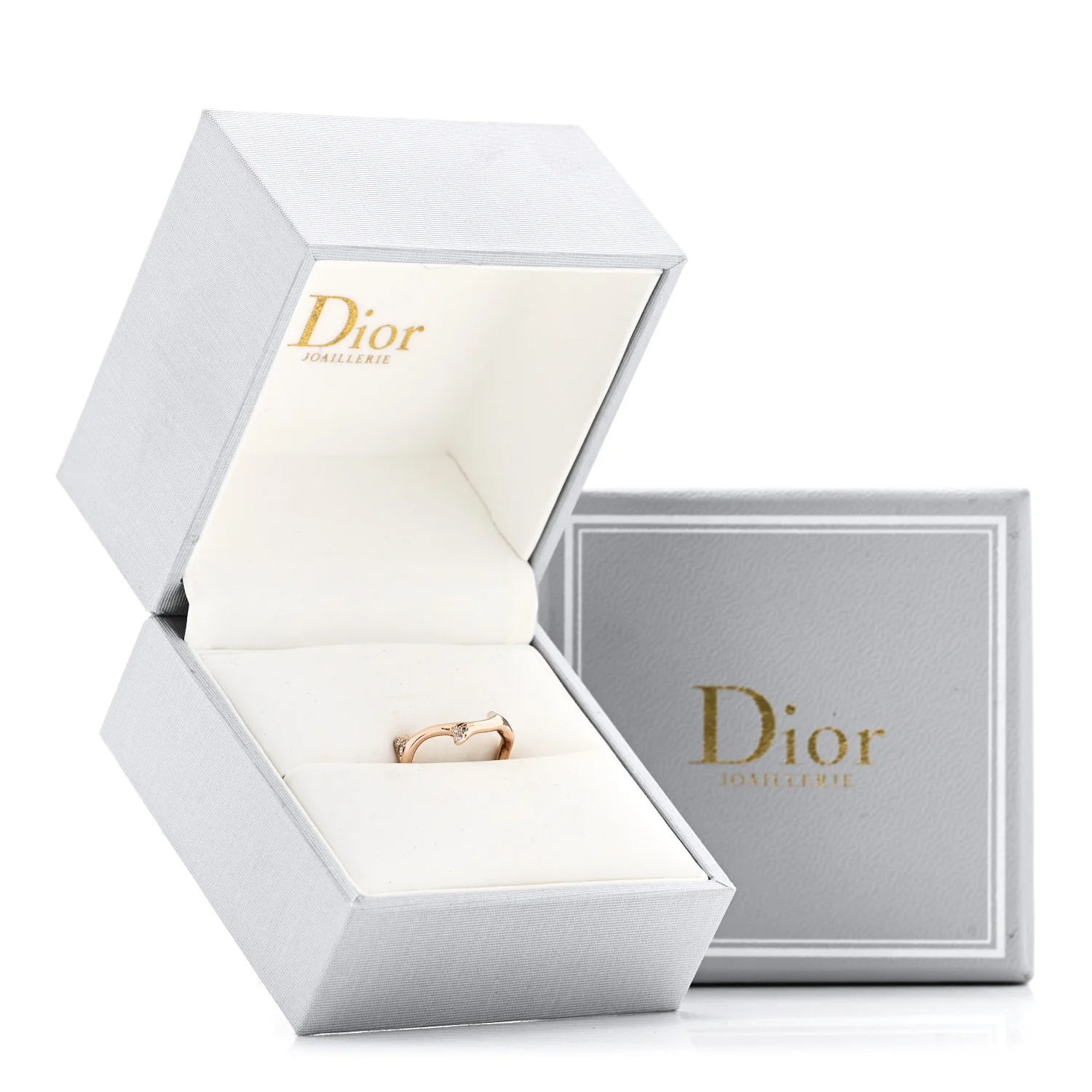 18K Rose Gold Diamond Bois de Rose Ring 47 4.25 - Image 5
