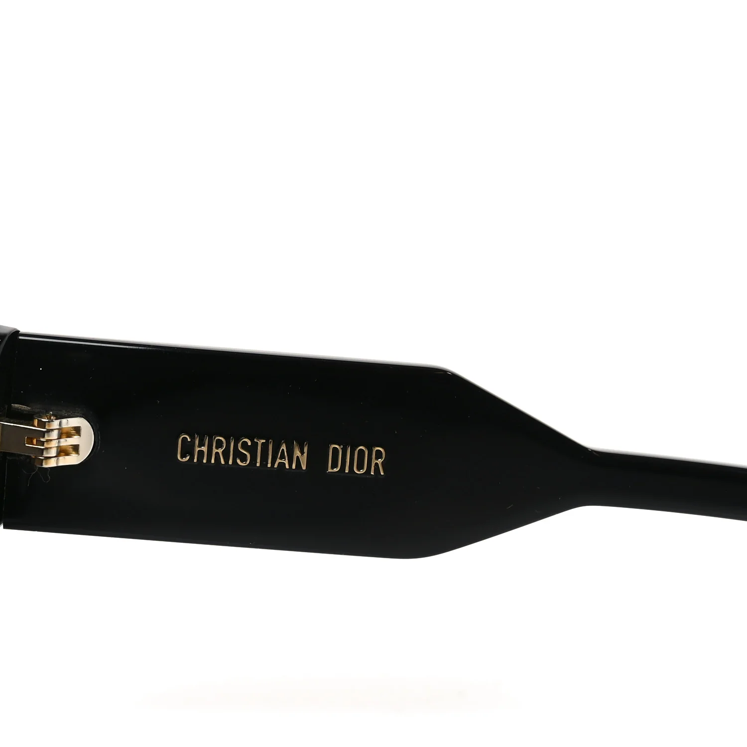 Acetate Studded Diorsignature S16F Square Sunglasses Black Gold - Image 5