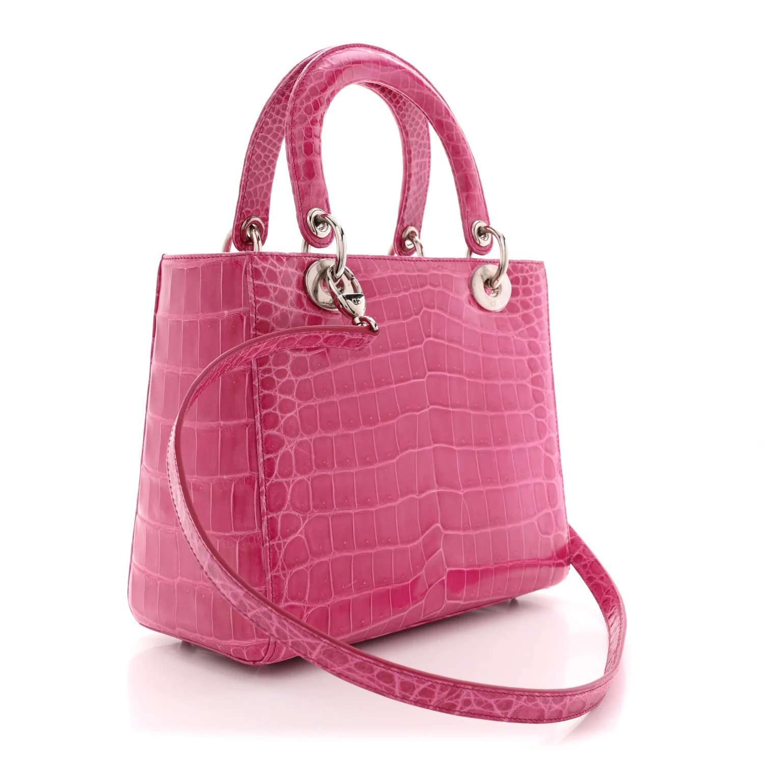 Alligator Medium Lady Dior Pink - Image 3
