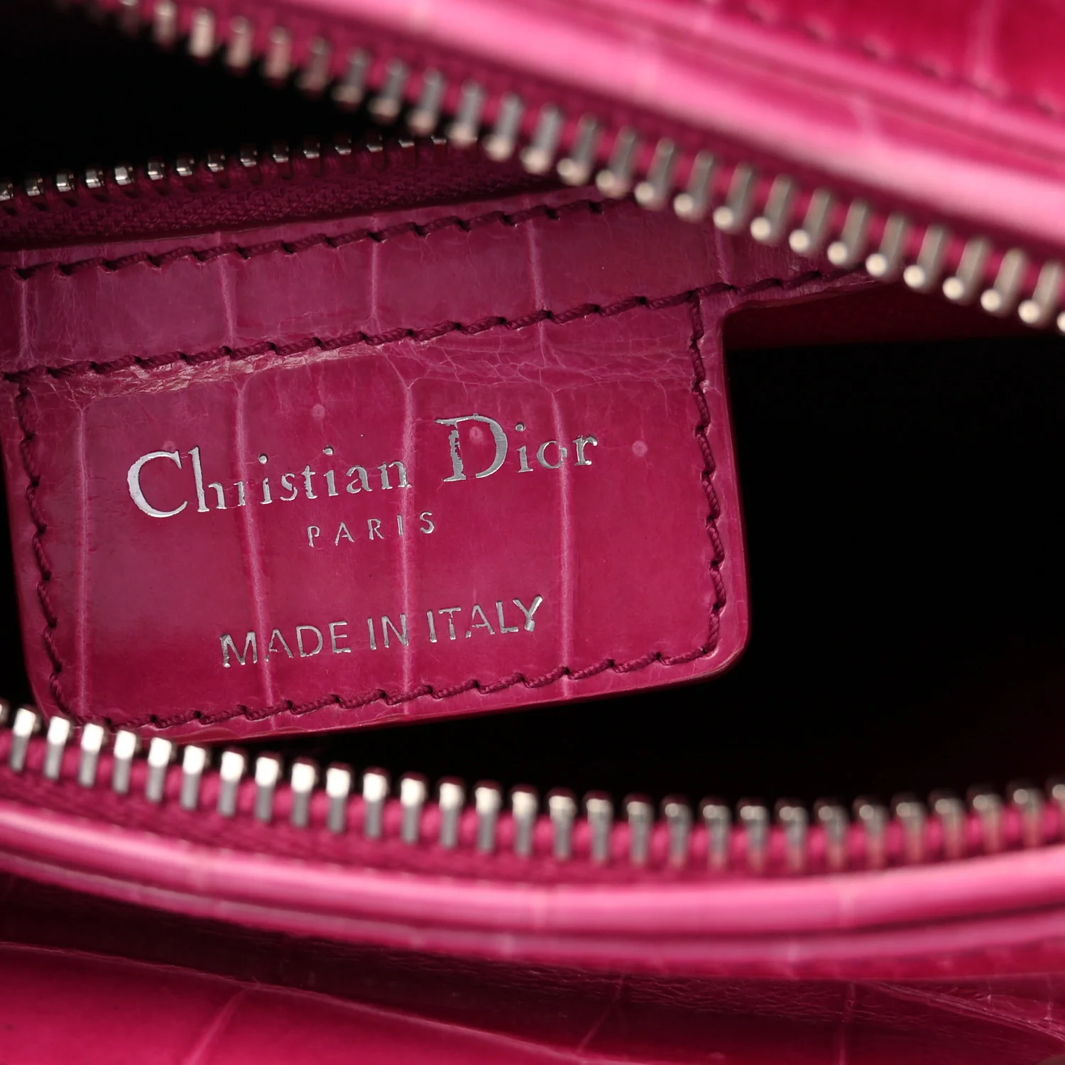 Alligator Medium Lady Dior Pink - Image 6