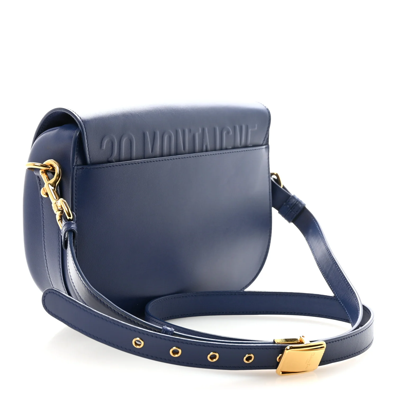 Box Calfskin Medium Bobby Flap Blue - Image 3