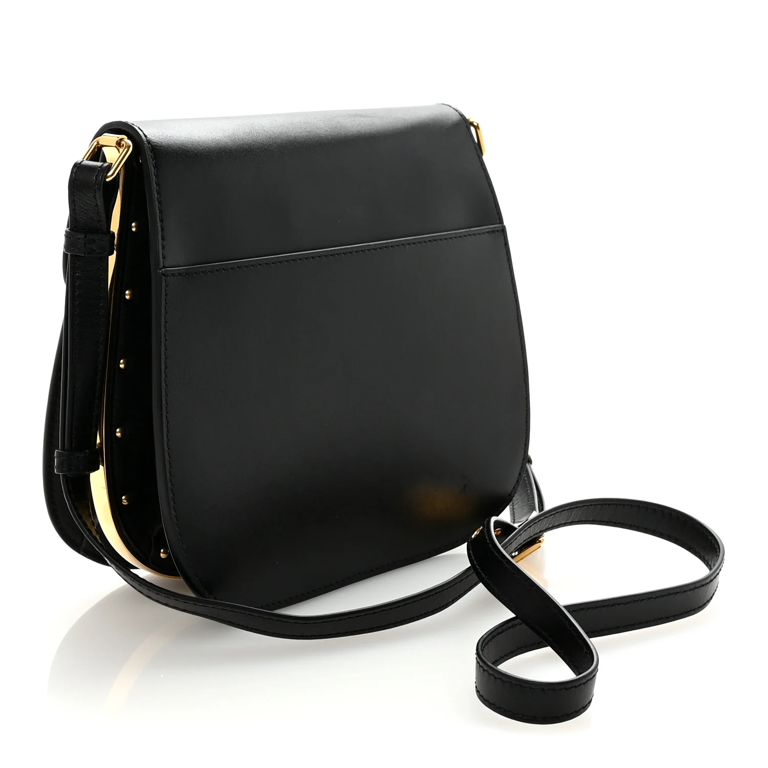 Box Calfskin Medium Bobby Frame Flap Black - Image 3