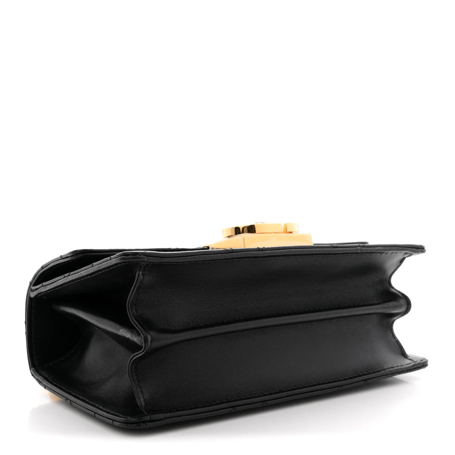 Calfskin Cannage Mini Ange Bag Black - Image 4