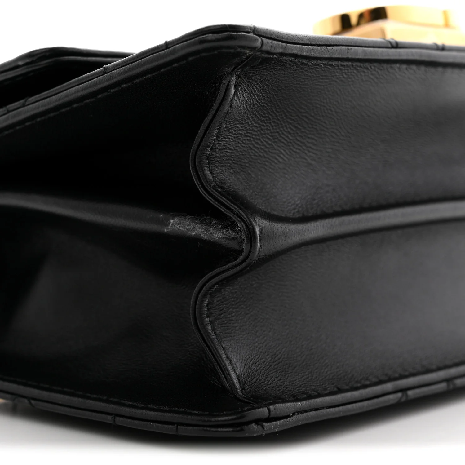 Calfskin Cannage Mini Ange Bag Black - Image 8