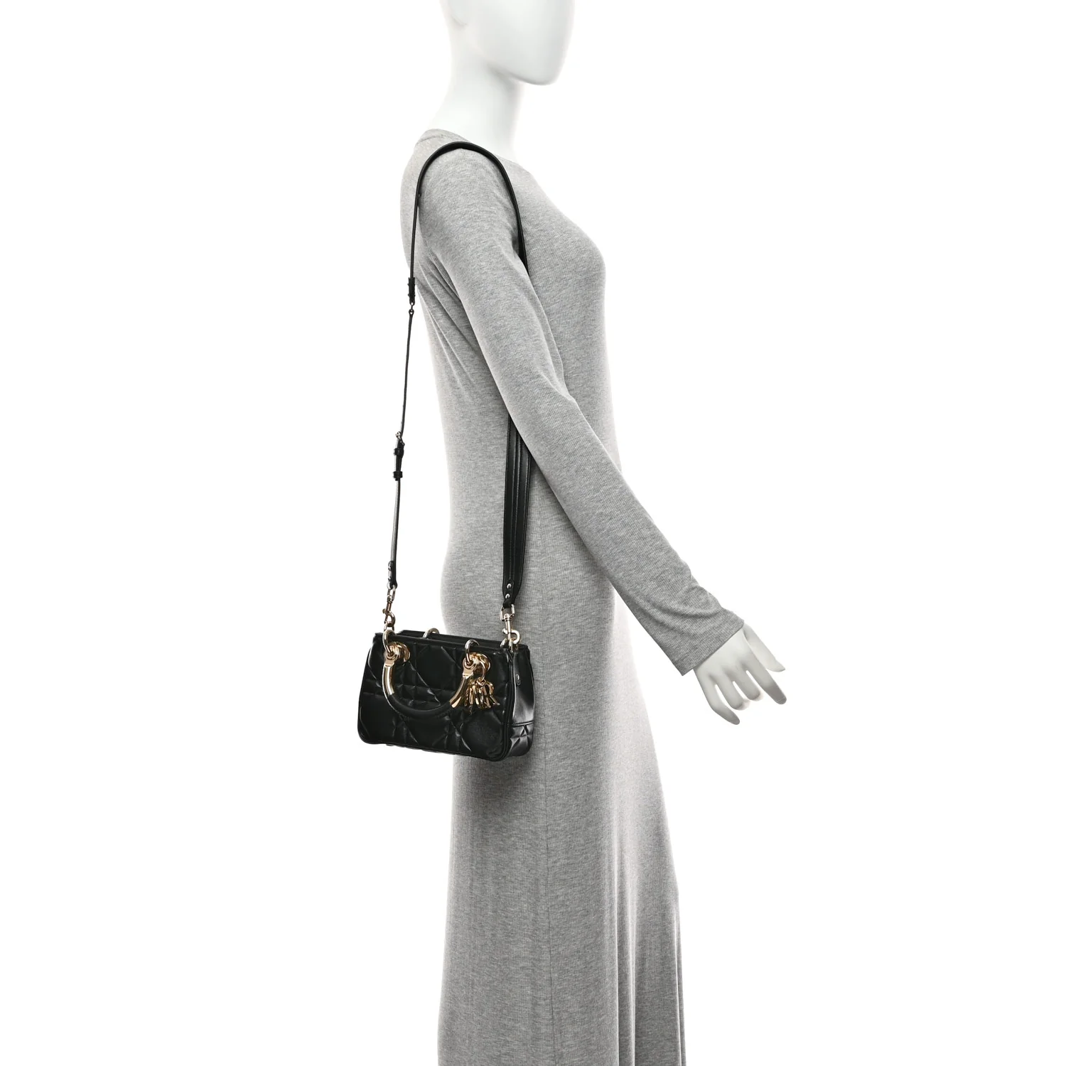 Calfskin Cannage Mini The Lady 95.22 Black - Image 2