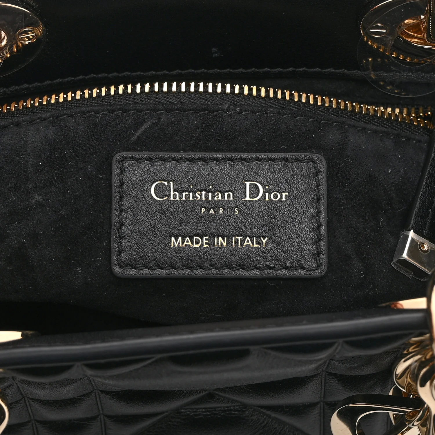 Calfskin Cannage Mini The Lady 95.22 Black - Image 6