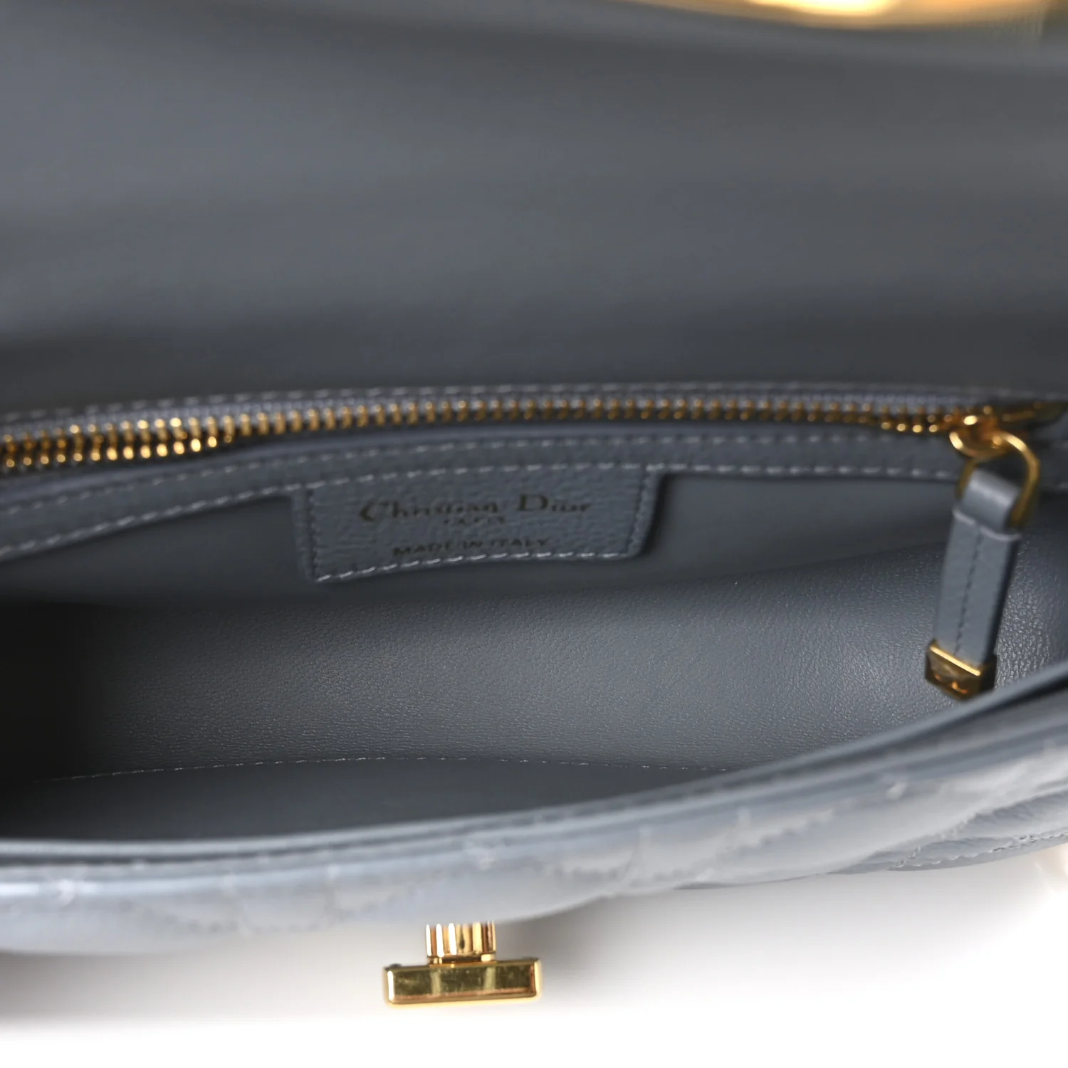 Calfskin Cannage Small Caro Bag Cloud Blue - Image 5