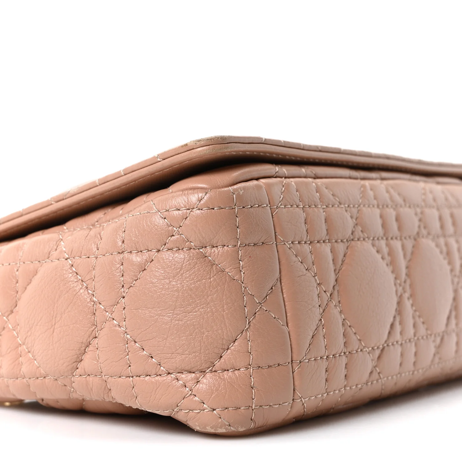 Calfskin Cannage Small Caro Bag Rose De Vents - Image 9