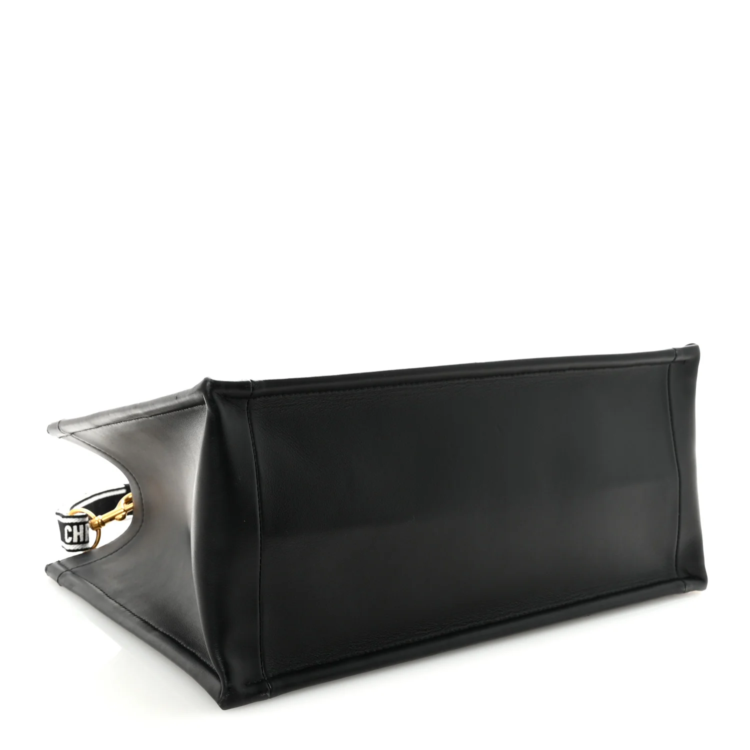 Calfskin Canvas Medium Plan De Paris Book Tote With Strap Black White - Image 4