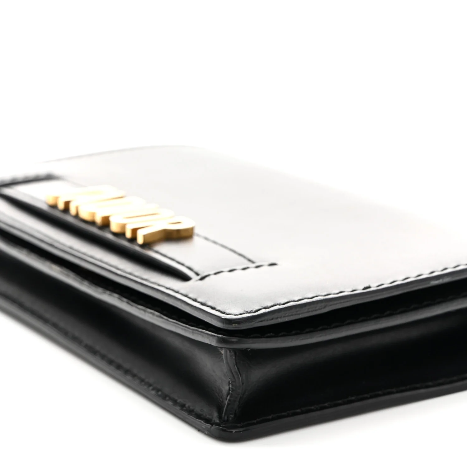 Calfskin J'Adior Wallet on Chain Pouch Black - Image 10