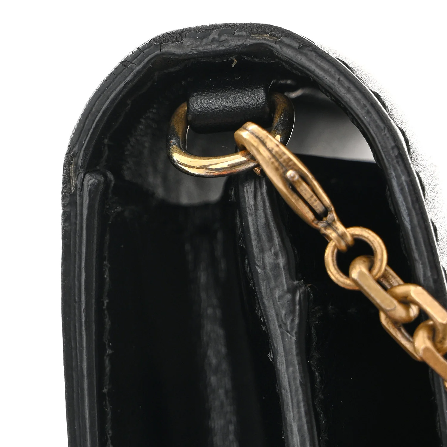 Calfskin J'Adior Wallet on Chain Pouch Black - Image 14