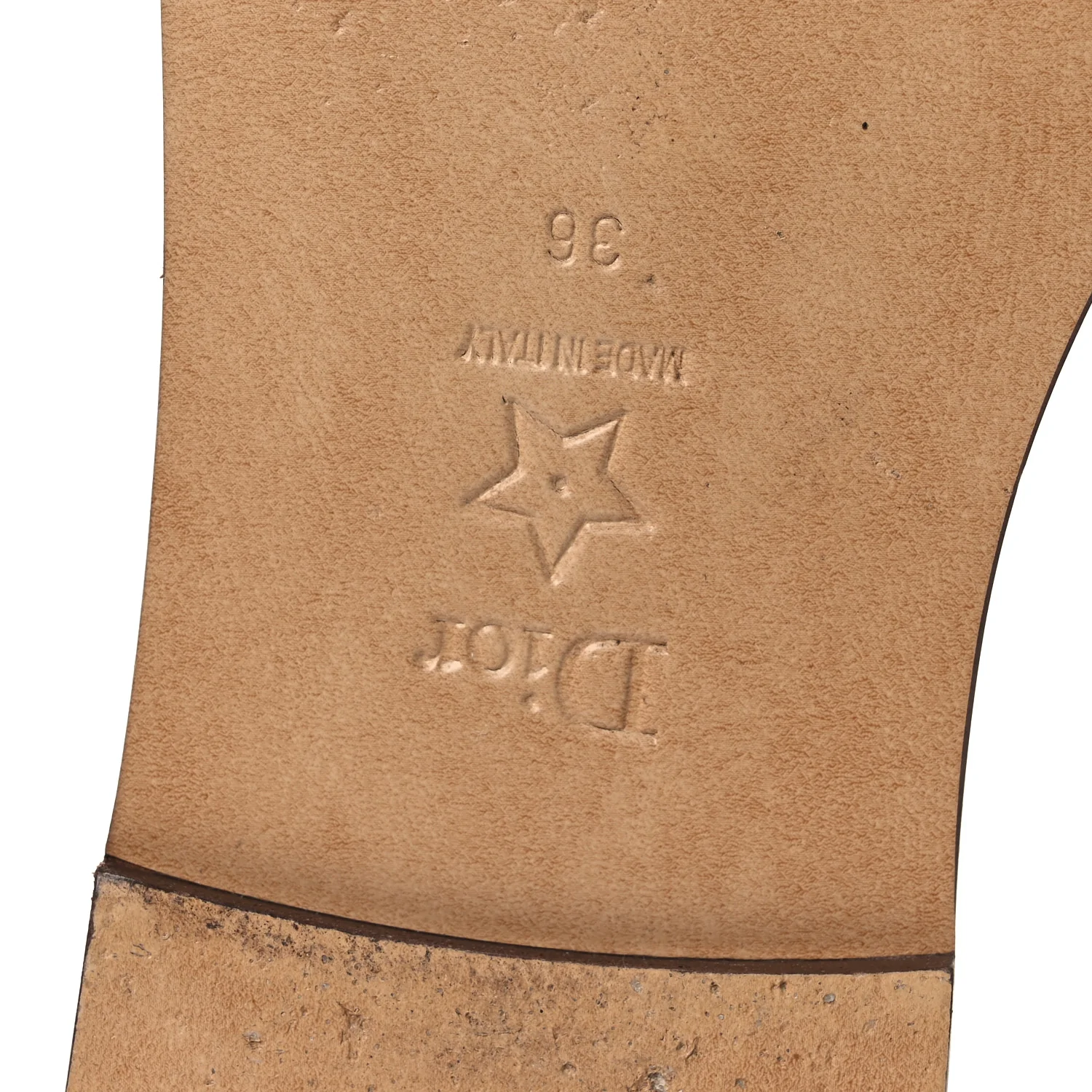 Calfskin Lambskin Micro Cannage D-Lane Flat Slide Sandals 36 Light Ecru - Image 8